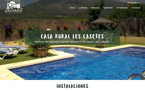 Web Casa Rural Les Casetes