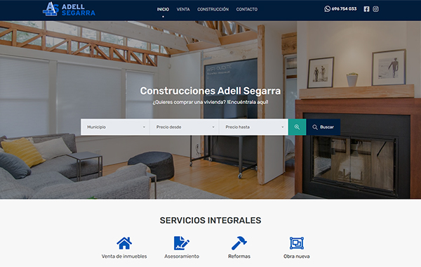 Web Construcciones Adell Segarra